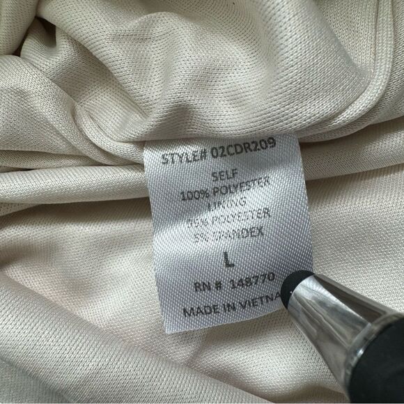 Sienna Sky Maxi Dress Black White Pattern Strappy Flowy V Neck SZ L - Picture 13 of 14